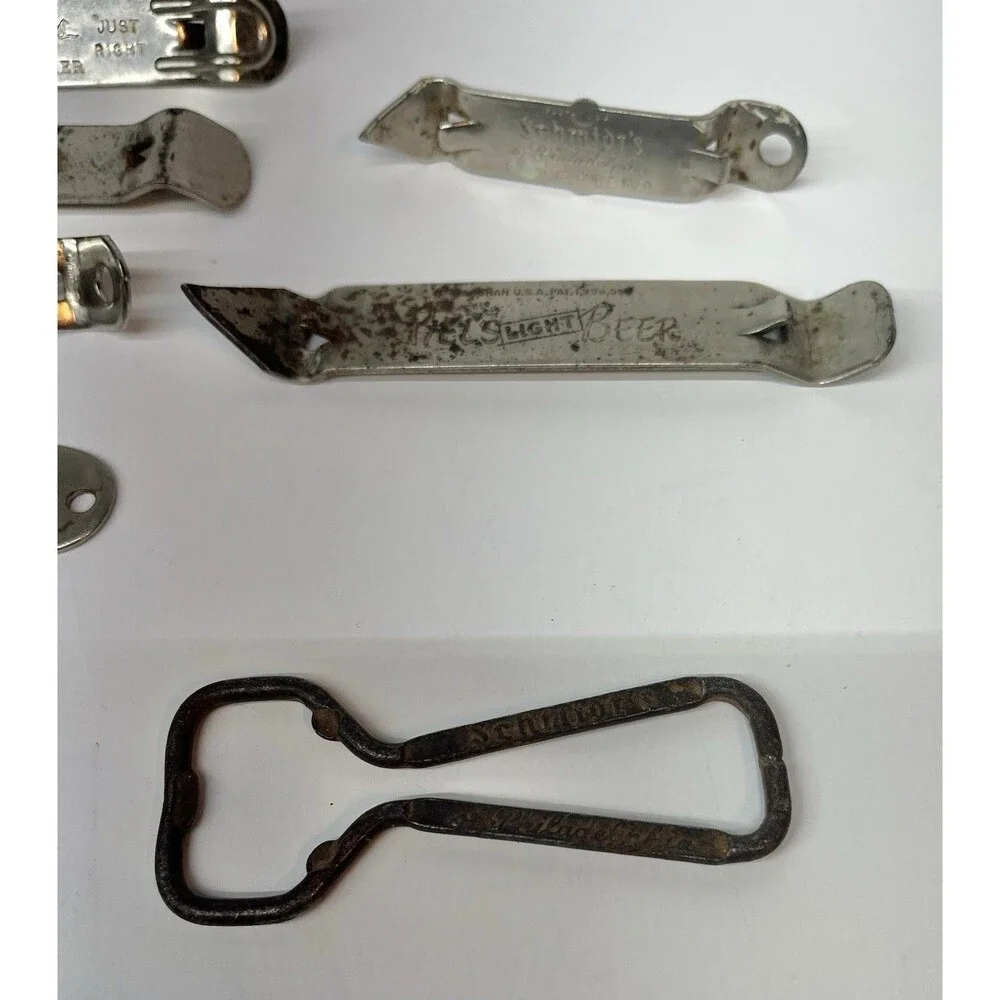 Beer Bottle Openers Metal Vintage Ballantine Stegmaier Schmidts Others Lot Of 13